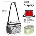 thumbnail image 5 of Multicolor Cat and Balloon White Pattern Insulated Lunch Box for Women Men, Medium Leakproof Cooler Bag with Adjustable Strap, 10"x6.7"x8", 5 of 5