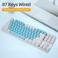 thumbnail image 3 of Mistaha Wired Gaming Keyboard 87 Keys Mixed Light Mechanical Keyboard with Mechanical Blue Switch, 3 of 8