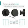 thumbnail image 6 of Fine Fixtures 60" Frameless Adjustable Double Sliding Tub Door – Clear Tempered Glass with Smooth Glide Rollers, Black Hardware, 6 of 10
