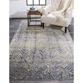 thumbnail image 5 of 8' X 11' Gray Yellow And White Abstract Stain Resistant Area Rug, 5 of 5
