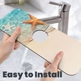 thumbnail image 6 of Xecao Starfish On The Sand Beach for Kitchen Sink Splash Guard Faucet Mat , Faucet Guard & Draining mat, (15" X 5.5" ), 6 of 7