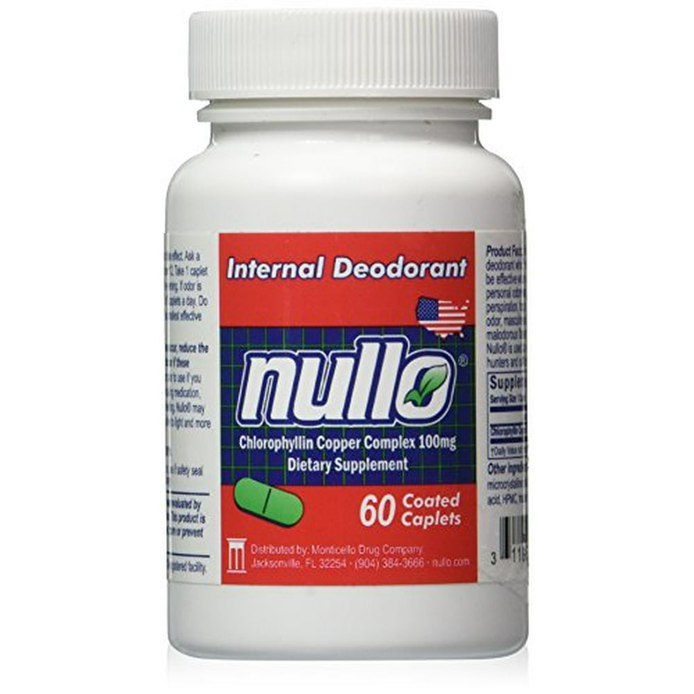 Nullo Internal Deodorant Tablets Controls Body Odors Safely and