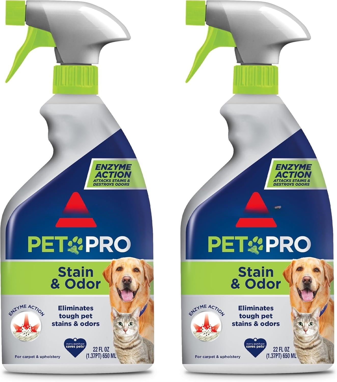 Pet Pro Stain and Odor Eliminator with Enzyme Action, 2 pack