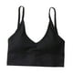 thumbnail image 3 of Bralette Sunnimix Chaleco de algodón con Relleno y cuello en V Negro, 3 of 8