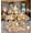 Gold, variant on ANHXN Floating pearls paired with submersible fairy light strings feature hidable submersible batteries to decorate vases.