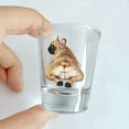 thumbnail image 3 of WIRESTER 1.5oz Crystal Shot Glass for Coffee Beer Wine Whiskey Vodka Milk Water & More - French Bulldog Butt Looking Back, 3 of 6