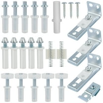 Lzvxtym Bi-fold Door Hardware Repair Kit Sturdy Sliding Closet Door Hardware Set Durable Folding Door Repair Replacement Parts with Roller Elastic Shaft for 1inch to 1-3/8inch Doors
