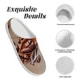 thumbnail image 5 of Wukai Coffee Beans Chocolate Splash Print Women's Indoor Bedroom Slipper Slip On Shoes, Unisex House Shoes with Anti-Skid Sole for Men, Gift for Women Men-11, 5 of 7
