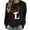 Black, variant on Womens Casual Christmas Tee Shirts Cropped Sweatshirts Long Sweaters Cardigan Open Front Oversized Sweatshirt Dress Long Sleeve Shirts Fall