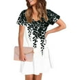thumbnail image 7 of Hvot&aat Womens Summer Dress Floral Print Casual Short Sleeve Dress with Pockets A-Line Swing Dress for Beach or Daily Wear, 7 of 7