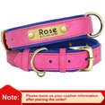 thumbnail image 1 of Collar de perro con placa de identificación de cuero PU personalizado, collares para perros acolchados suaves, nombre grabado gratis para perros pequeños, medianos y grandes, ajustable, 1 of 5