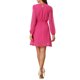 thumbnail image 3 of Vestido de fiesta de mujer Inspire Chic con escote en V, mangas largas, falda acampanada, talla XS, color rosa intenso, 3 of 6