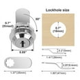thumbnail image 4 of Cam Locks Cabinet Lock Keyed,5/8In(Length) Cylinder for 3/8In Max Panel Thickness,for File Drawer Mailbox Storage 6Pcs, 4 of 7