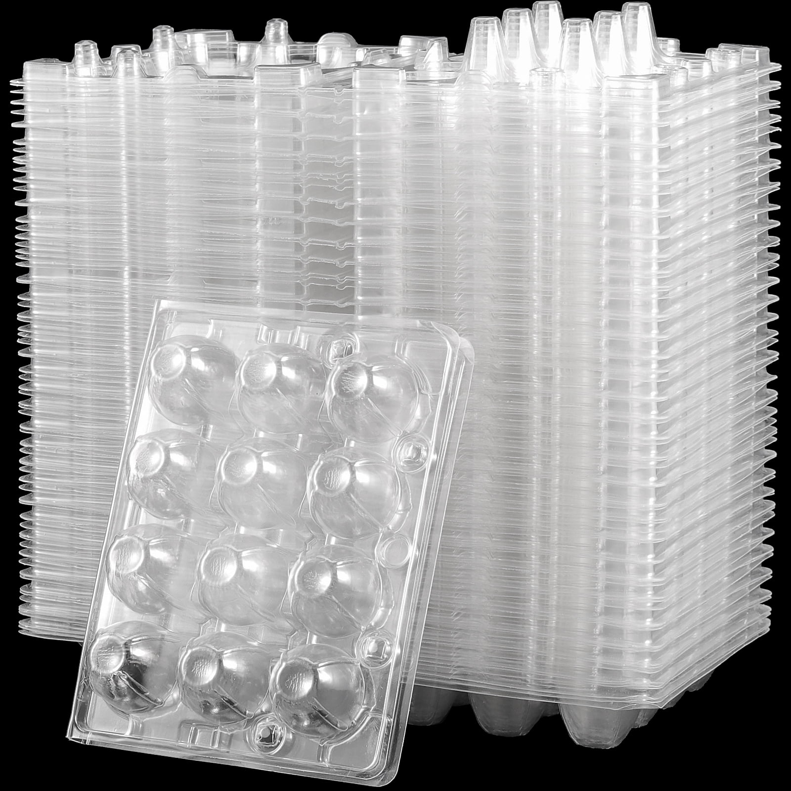 SEUNMUK 150 Pcs 12 Grid Quail Egg Cartons, Plastic Quail Egg Holder, Clear Quail Egg Trays for Storage