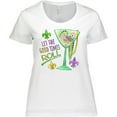 thumbnail image 3 of Inktastic Let the Good Times Roll Mardi Gras Goblet and Beads Women's Plus Size T-Shirt, 3 of 5