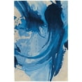 thumbnail image 2 of Nourison Symmetry Abstract Blue/Ivory 5'3" x 7'9" Area Rug, (5x8), 2 of 8
