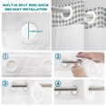 thumbnail image 5 of No Hook Shower Curtain, Modern Minimalist Art Shower Curtains for Bathroom with See Through Top Window, Rustic Farmhouse Polka Dots Blue Waterproof & Washable Bath Curtain 66"x72", 5 of 9