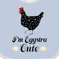 thumbnail image 4 of Inktastic Chicken Lover Eggstra Cute Girls Baby Bib, 4 of 4