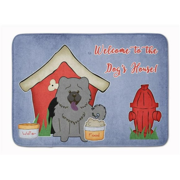 Dog House Collection Chow Chow Blue Machine Washable Memory Foam Mat