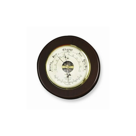 - Cherry Wood Barometer and Thermometer