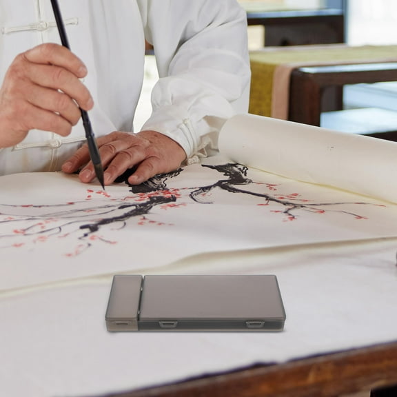 ELAYARD Portable Black Plastic Watercolor Palette for Artists, Airtight Design, Model Painting Supplies, 1 Piece