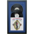 thumbnail image 1 of Record Album Double Vinyl LP Frame Display Featuring Dark Blue Matting "Juke Box" Style Design (Black Frame), 1 of 3