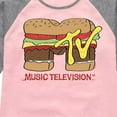 thumbnail image 3 of MTV Logo - Burger Logo - Toddler And Youth Girls Raglan Graphic T-Shirt, 3 of 5