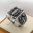 thumbnail image 4 of HIJONES Men's Stainless Steel Vintage Scorpion Ring Scorpio Zodiac Sign Ring Comfort Fit Silver Size 10, 4 of 6