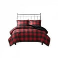 thumbnail image 5 of King Cal King Faux Wool to Faux Fur Down Alternative Comforter Set Multicolor Plaid Print Oeko Tex Certified Machine Washable, 5 of 6