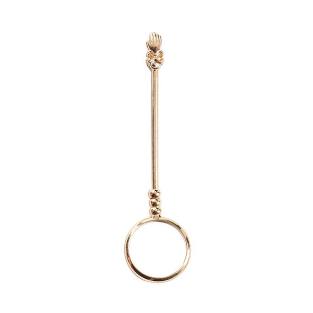 Wosthever Anillo de soporte para cigarrillos resistente a la corrosión hecho a mano personalizado Circlet Tobacciana accesorio joyería coleccionable para encendedores oro S Wosthever HA060100-01B