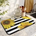 thumbnail image 3 of 2pcs Vintage Sunflower Coffee Bar Mat, Butterfly and Bee Absorbent Drying Mat, Non-Slip Kitchen Counter Mat, Yellow Boho Aesthetic, 3 of 5