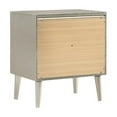 thumbnail image 2 of Maklaine 4-piece Wood Queen Panel Bedroom Set in Metallic and Silver, 2 of 13