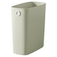thumbnail image 2 of Small Trash Can PP TPR Plastic Wastebasket For Bathroom Bedroom Kitchen/ No-Pressure Ring Trash Can Warm Green, 2 of 9