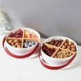 thumbnail image 4 of 4 Compartments Snacks Box Dried Fruits Tray Candy Box Nut Platters Dish Platters, 4 of 14