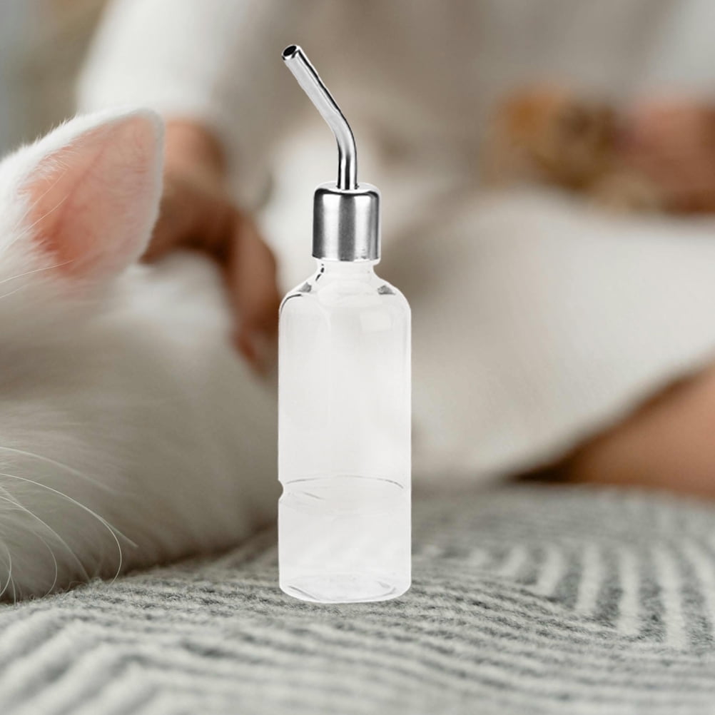 OUNONA 2Pcs Hanging Hamster Water Feeder Bottle with Sealing Ring for No Spill Transparent Design