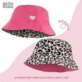 thumbnail image 6 of Addie & Tate Unisex Pink Reversible Bucket Hat for Kids 3-6 Years Old, 6 of 6