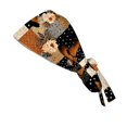 thumbnail image 4 of LNZGNM Halloween Women's Scrub Caps, Twist Knot Head Wrap, with Printed Pattern, Stretchy and Easy for Everyday Style, Bad Hair Days, and Casual Wear,Ginger(One Size), 4 of 6