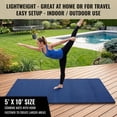 thumbnail image 2 of Dollamur 5'x10'x1-3/8" Gymnastics Mat, Blue, Carpeted Mat for Tumbling and Cheerleading, FLEXI-Roll®, 2 of 6