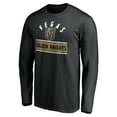thumbnail image 2 of Men's Black Vegas Golden Knights Team Arch Knockout Long Sleeve T-Shirt, 2 of 3