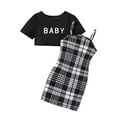 thumbnail image 1 of Ensemble Deux Pièces pour Filles, Tenues d'Été, Robe Courte Sans Manches, Taille 5-6 Ans, Mode Filles, 1 of 9