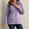 thumbnail image 2 of Kukoosong Women's Hooded Fleece Jacket, Full Zip Long Sleeve Warm Polar Fleece Coat with Zipper Side Pockets, Casual Lightweight Outerwear for Fall Winter Daily and Outdoor Wear, 2 of 7