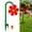 Red, variant on Dog Sprinkler, 360° Rotating Flower Water Sprinkler Toy for Dogs Outdoor Play, Sunflower Lawn Sprinkler for Yard Garden Watering.