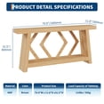 thumbnail image 2 of 70.9 Inch All-Wood Console Table, 2-Tier Extra Long Sofa Table Behind Couch, Trapezoid Narrow Entryway Table for Hallway Living Room Foyer, 3 Colors, 2 of 7