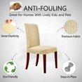 thumbnail image 2 of Stretch Dining Room Chair Slipcovers Spandex Fabric Removable Washable Chair Protector Cover for Dining Room, Hotel, Ceremony, Wedding, Party (Beige Knit, 6 Per Set), 2 of 7
