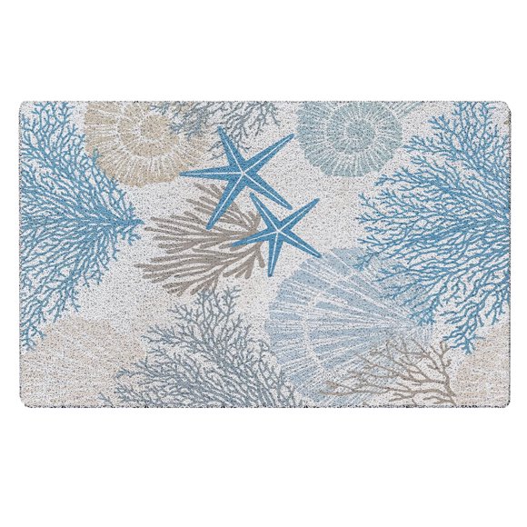 Alfombrilla antideslizante Rug Qabliqo, color azul, 43 x 76 cm