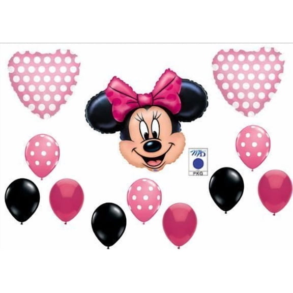 Minnie Mouse Birthday Party or Valentine's Day 12-Set of Balloons