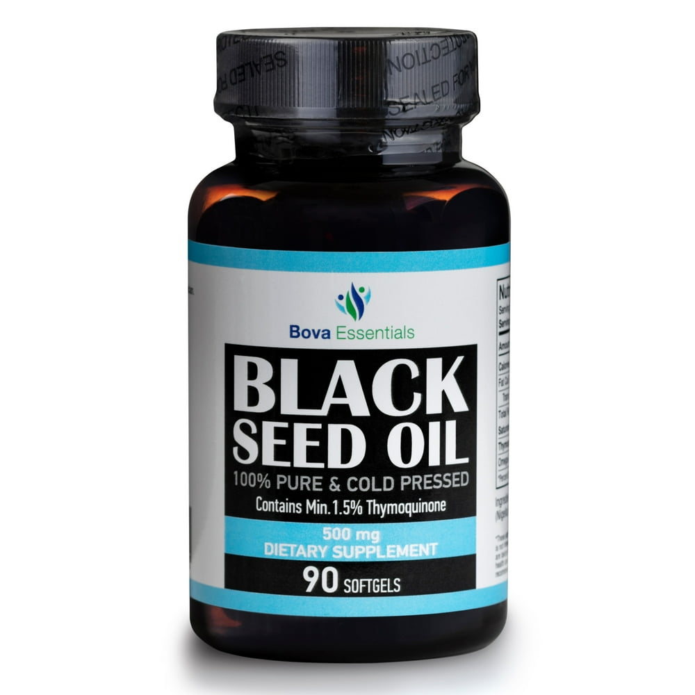 Black Seed Oil 500 mg 90 Softgel Capsules 100 Pure & Natural Cold