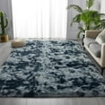 thumbnail image 5 of Noahas Fluffy Area Rug for Living Room Bedroom, 6 x 9 Tie-Dyed Blue Grey Rug Fuzzy Non-Slip Modern Carpet Ultra Soft Faux Fur Rugs for Dorm Kids Room Home Decor, 5 of 7