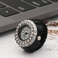 thumbnail image 4 of Reloj de anillo, reloj de anillo de dedo Reloj de anillo de dedo brillante Reloj de anillo de cuarzo de dedo Diseño aerodinámico, 4 of 8