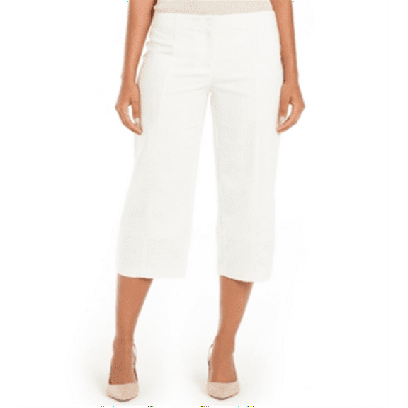 Alfani Women's Top Stitched Culottes Pearl  Size 10 Petite